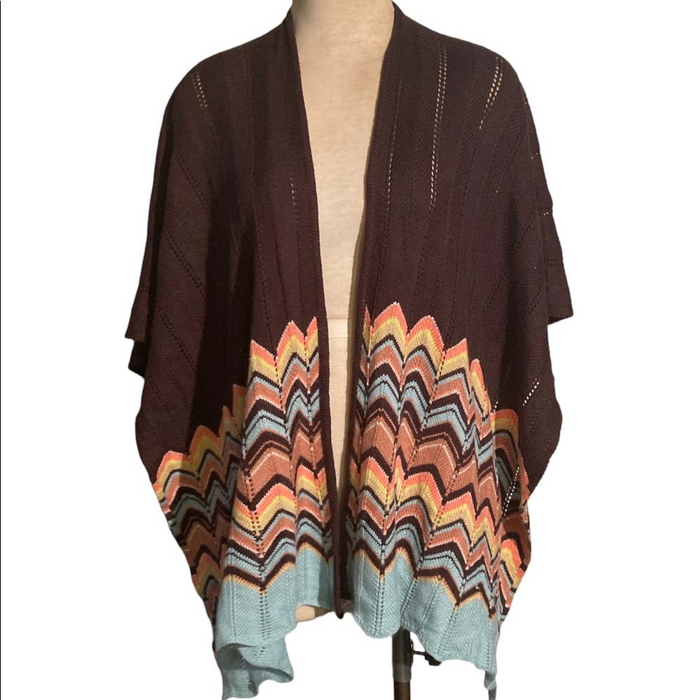 Missoni for Target Ruana Chevron Print Poncho Cape Wool